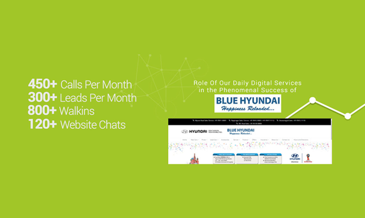 Blue Hyundai Auto Car Dealer Digital Marketing Case Study